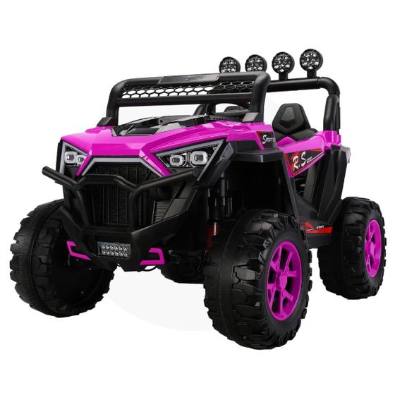 Imagem de Jipe Carro Elétrico UTV 4X4 Controle Remoto Bateria 12v Luz Música