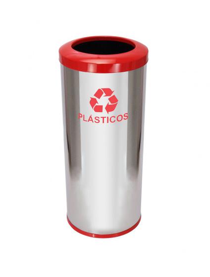 Imagem de Jj.c31 - lixeira em aço inox com aro pintado 50l