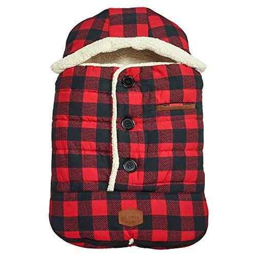 Imagem de JJ Cole Bundle Me Winter Baby Bunting Bag e Capa de Assento de Carro  Urbano  Buffalo Plaid Capa de Carrinho de Bebê Resistente às Intempéries  Winter Baby Essentials