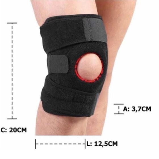 Imagem de Joelheira Articulada Reforçada em Neoprene para Suporte Durante Atividades Físicas - Proteção e Conforto