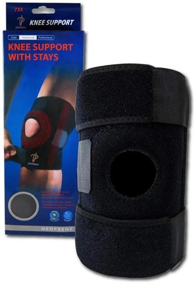 Joelheira Articulada Reforçada Neoprene - Preta Menor preço em Joelheira Articulada Reforçada Neoprene - Preta