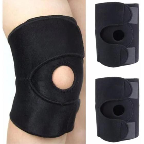 Imagem de Joelheira Articulada Reforçada Neoprene Preta