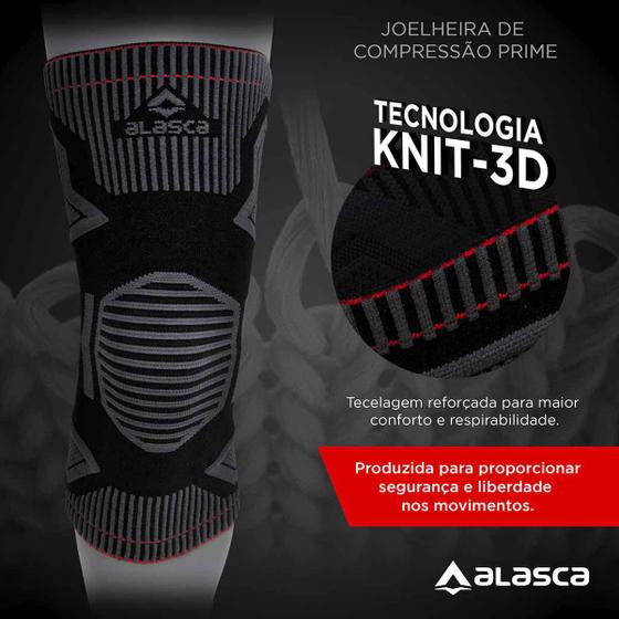 Joelheira De Compressão Prime Alasca Tecnologia Knit 3d Menor preço em Joelheira De Compressão Prime Alasca Tecnologia Knit 3d