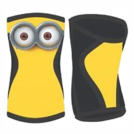 Imagem de Joelheira Neoprene 7mm Acction Brasil Mod. Minions Cross LPO Agachamento Academia Treinamento Gym