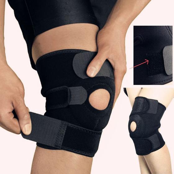 Imagem de Joelheira Neoprene Ajustável Patela Aberta Treino Cross