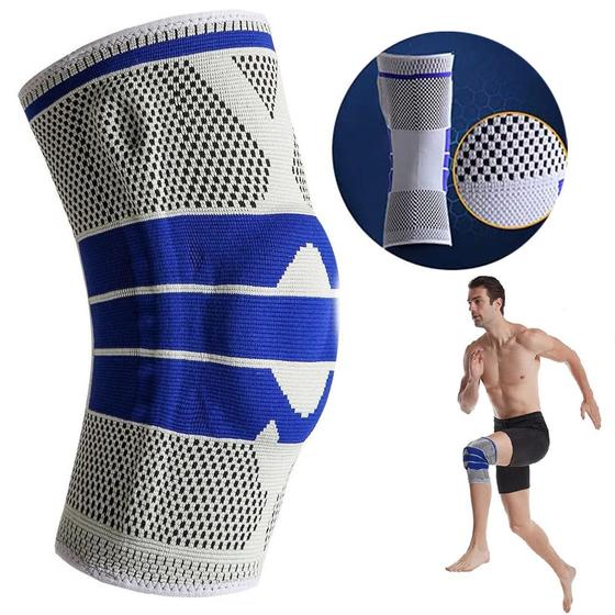 Joelheira Ortopedica Gel Silicone Compressao Articulaçao Suporte Joelho Ajustavel Flexivel Exercicio Musculaçao Corrida Ciclismo Futebol Previne Dores Menor preço em Joelheira Ortopedica Gel Silicone Compressao Articulaçao Suporte Joelho Ajustavel Flexivel Exercicio Musculaçao Corrida Ciclismo Futebol Previne Dores