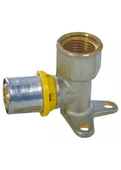 Imagem de Joelho 90 gas trans f base fixa dn20x1/2