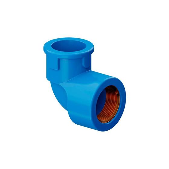 Imagem de Joelho Azul 90 Com Bucha de Latão 25mmX 1/2" Tigre