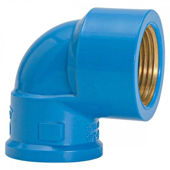 Imagem de Joelho Azul Com Bucha Latao Amanco 20Mm X 1/2''