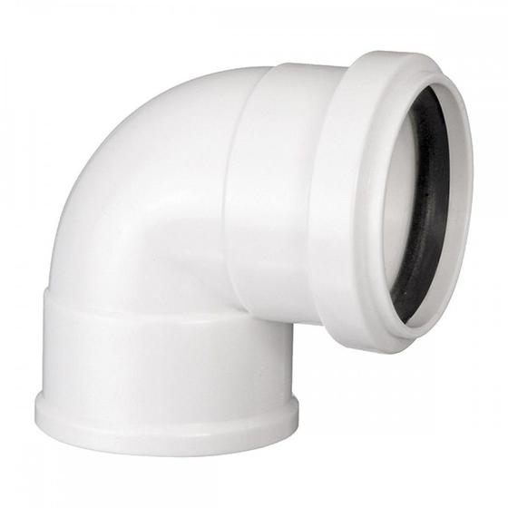 Imagem de Joelho Branco Krona 40Mm X 40Mm Com Anel . / Kit C/ 25 Peças