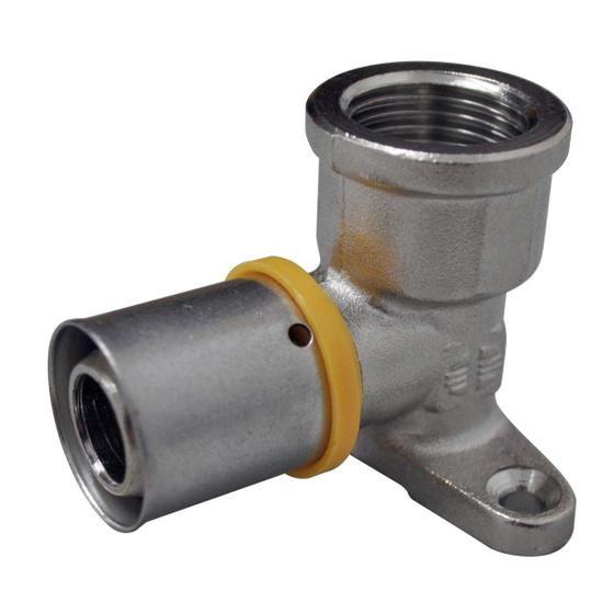 Imagem de Joelho Cotovelo Base Fixa P/ Gás 16mm 1/2'' Pex Gás Astra