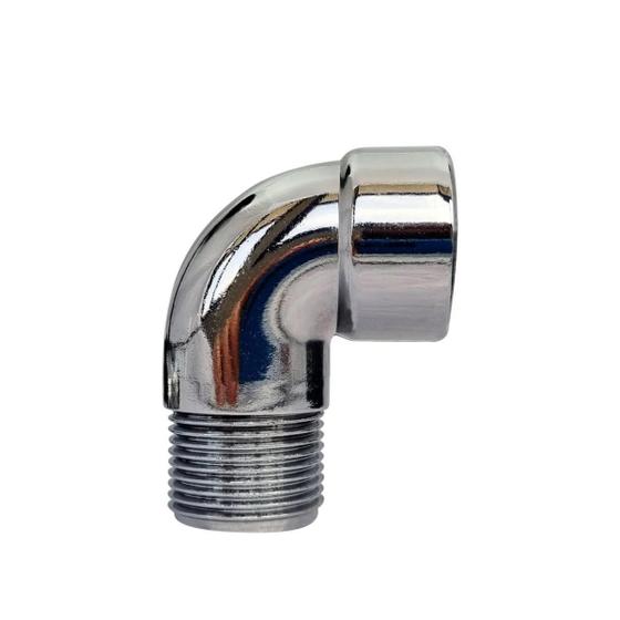 Imagem de Joelho Cotovelo Curva Metal Crômado Macho X Fêmea 3/4 X 90