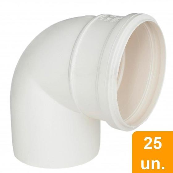 Imagem de Joelho Esgoto 90º Plastilit 50mm - Embalagem com 25 Unidades