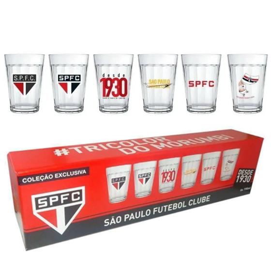 Imagem de Jogo 06 Copos Americanos São Paulo FC 190ML com Caixa