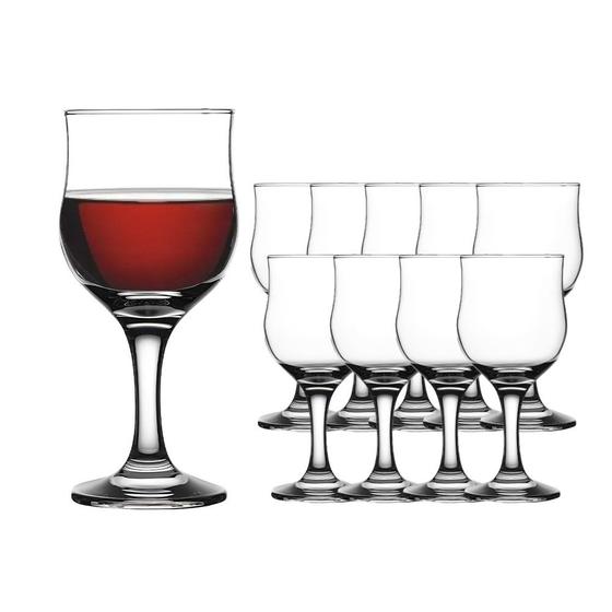 Imagem de Jogo 10 Taças para Vinho Água Cerveja Degustação Transparente Iris 315ml Class Home
