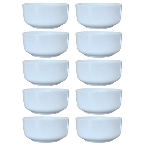 Imagem de Jogo 10 tigelas 60ml Bowls Tigelas Kit Porcelana branca(2)