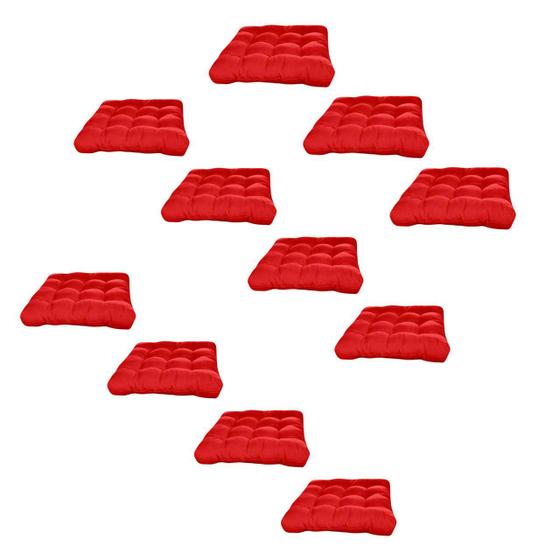 Imagem de Jogo 11 assentos para cadeira futton 40x40 vermelho