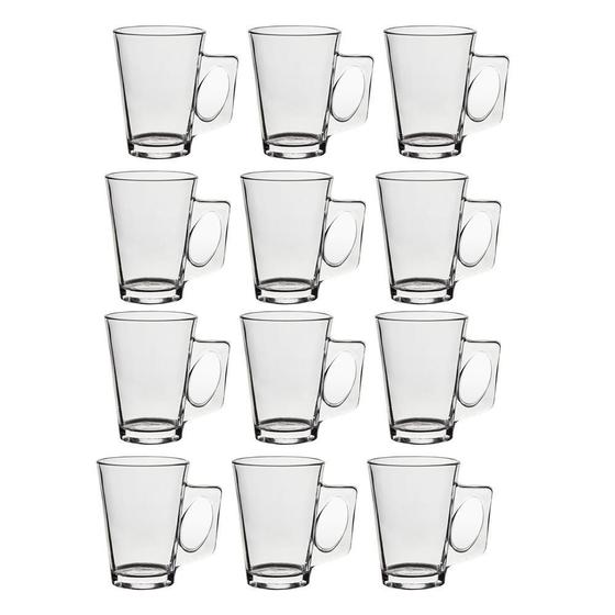 Imagem de Jogo 12 Canecas De Vidro Casual 185Ml Class Home