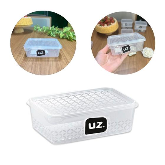 Imagem de Jogo 12 Marmita Pote Reutilizável P/ Micro E Freezer 250ml Transparente Fit UZ