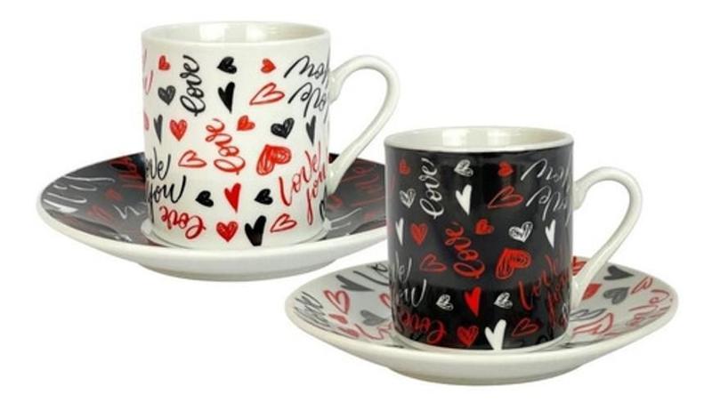 Imagem de Jogo 12 Pcs Reverse Mood Coffee Café Porcelana 80Ml Dynasty