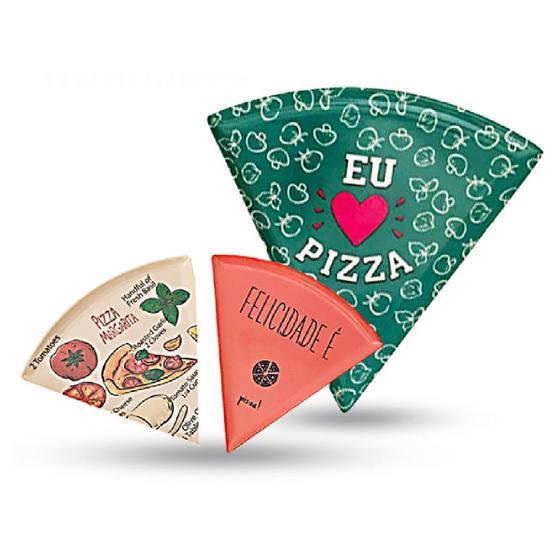 Imagem de Jogo 12 Pratos para Pizza em Melamina Rígida Triangulo