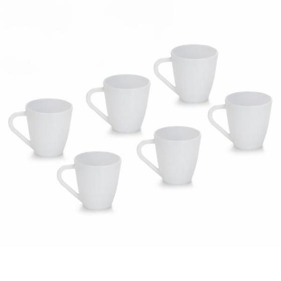 Imagem de Jogo 12 Xícaras Shrink Branca Chá Café Acrílico 80Ml Alça