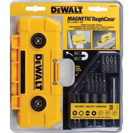 Imagem de Jogo 15 Pontas Para Paraf Com Estojo Magnetico Dewalt