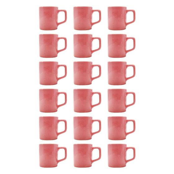 Imagem de Jogo 18 Xícaras 80mL Café Expresso Rosa Mini Canecas Chá