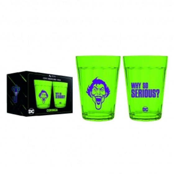 Imagem de Jogo 2 Copos Americanos Prime Coringa Verde 190ml Luva com Caixa - Allmix