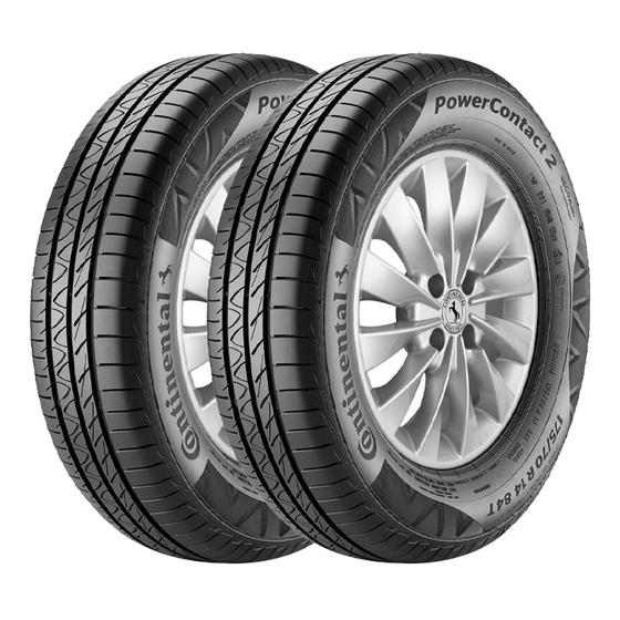 Imagem de Jogo 2 Pneus Continental Aro 15 PowerContact 2 195/55R15 85H