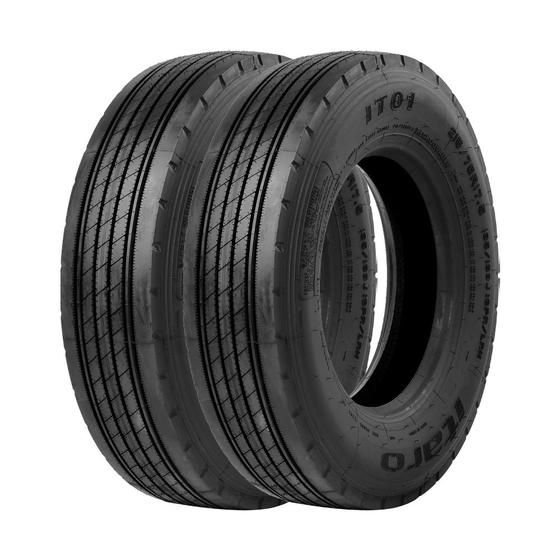 Jogo 2 Pneus Itaro Aro 17.5 IT01 215/75R17.5 135/133J 16 Lonas - Direcional / Liso Menor preço em Jogo 2 Pneus Itaro Aro 17.5 IT01 215/75R17.5 135/133J 16 Lonas - Direcional / Liso