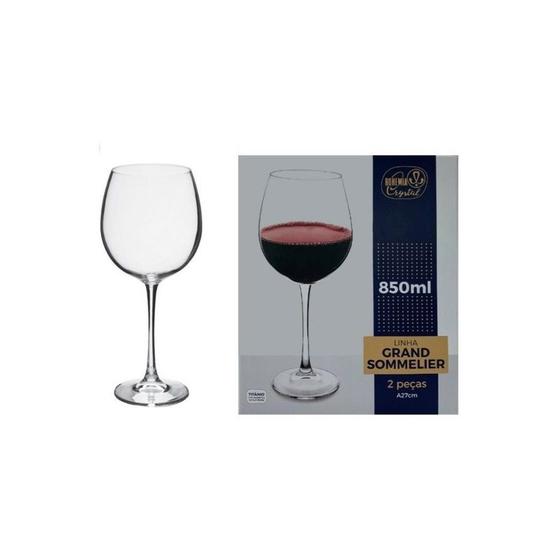 Imagem de Jogo 2 Taças Grand Sommelier Cristal 850 ml Transparente Bohemia