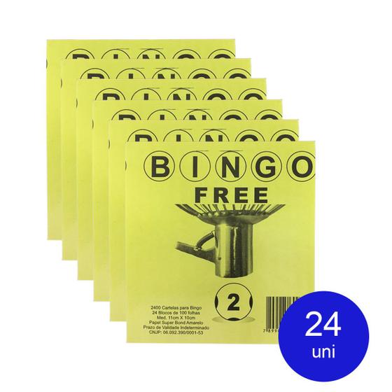 Imagem de Jogo 24 cartelas de bingo 100 fls Free
