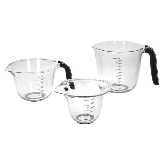 Imagem de Jogo 3 Jarras Medidoras Com Alça Cozinha Receita Kitchenaid