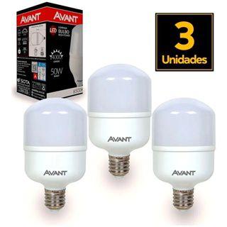 Jogo 3 Lâmpadas Led Bulbo 50w Bivolt 6500k Luz Branca Sala Menor preço em Jogo 3 Lâmpadas Led Bulbo 50w Bivolt 6500k Luz Branca Sala