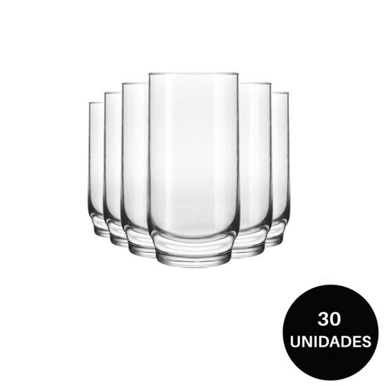 Imagem de Jogo 30 Copos Vidro Suco Água Lights 300Ml Nadir