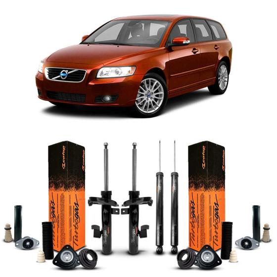 Imagem de Jogo 4 Amortecedor Kit Coxim Suspensão Volvo V50 2007 A 2009