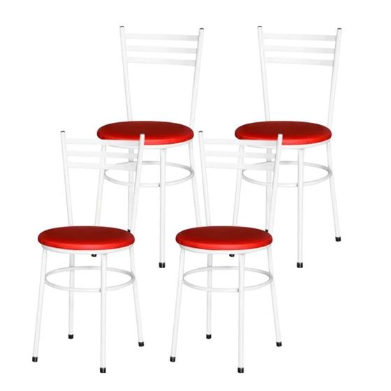 Imagem de Jogo 4 Cadeiras Para Cozinha Epoxi Branca