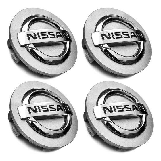 Jogo 4 Calota Calotinha Meio Roda Nissan March Sentra Versa Kicks Frontier Tiida Livina Prata Com Cromado Menor preço em Jogo 4 Calota Calotinha Meio Roda Nissan March Sentra Versa Kicks Frontier Tiida Livina Prata Com Cromado