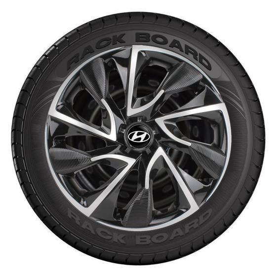 Imagem de Jogo 4 Calotas Esportivas Aro 14 DS4 Black Silver Hyundai