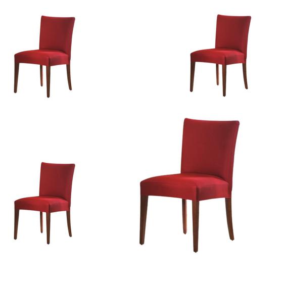 Imagem de Jogo 4 Capas Para Cadeira De Malha Lisa Vermelho