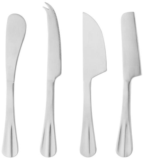 Imagem de Jogo 4 Facas Para Queijo De Aço Inox Positano Com Caixa Display