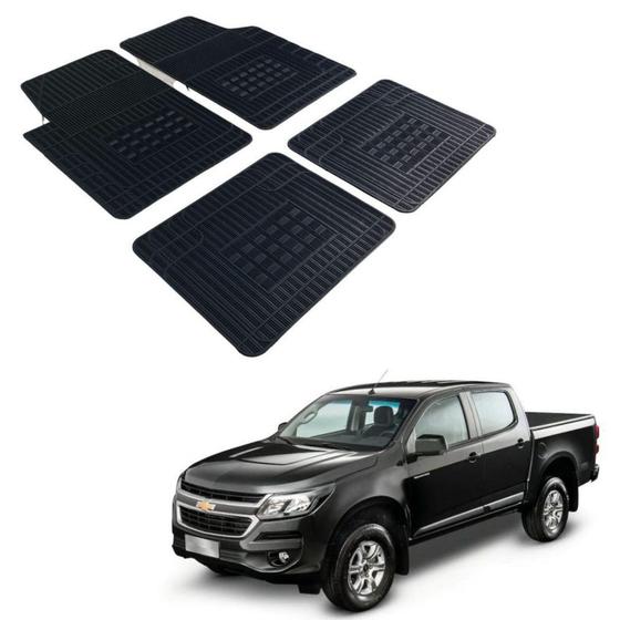 Imagem de Jogo 4 Peças Tapete Automotivo Específico S10 2018 em diante 100% Borracha Borcol - Car Floor