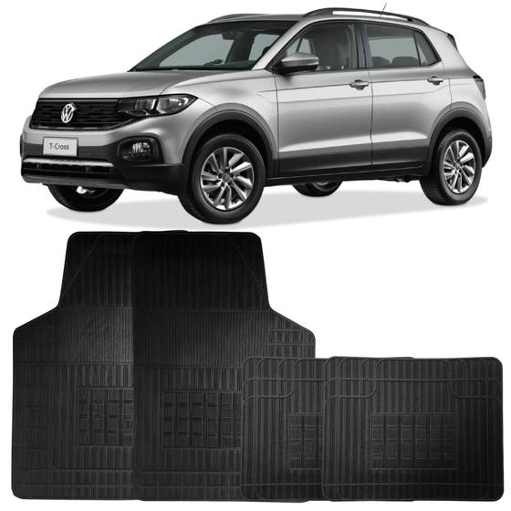 Imagem de Jogo 4 Peças Tapete Borracha Car Floor Para Vw T-CROSS