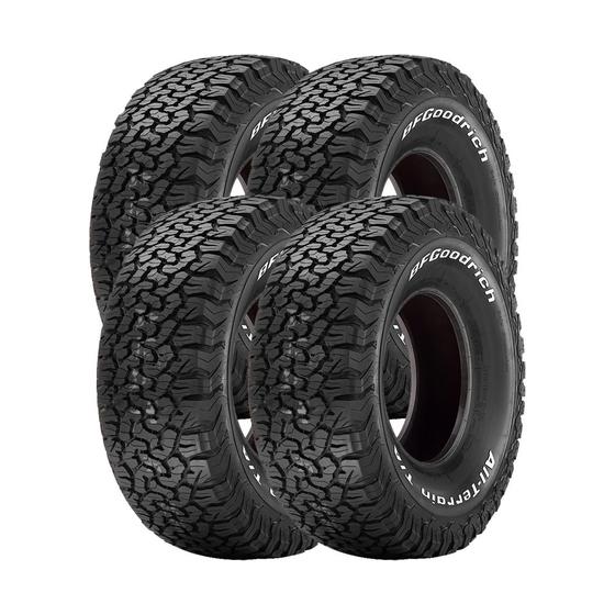 Imagem de Jogo 4 Pneus BFGoodrich Aro 18 All Terrain T/A KO2 275/65R18 123/120R 10 Lonas - Letras Brancas