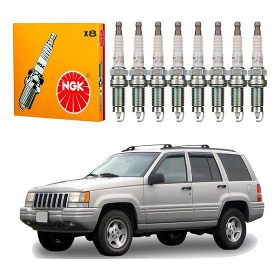 Imagem de Jogo 4 Velas Ignição Ngk Jeep Cherokee 5.2 V8 1997 A 1998