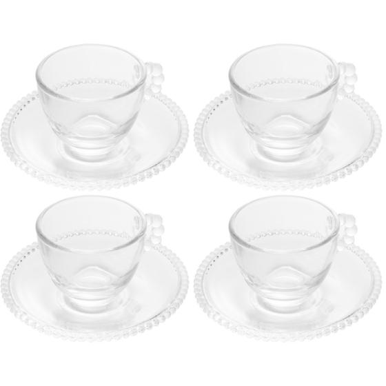 Imagem de Jogo 4 Xícaras 100ml Para Café Pearl De Cristal Wolff 27899