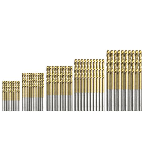 Imagem de Jogo 50 brocas De 1 A 3 Mm Brocas Furar Madeira Para Micro Retifica