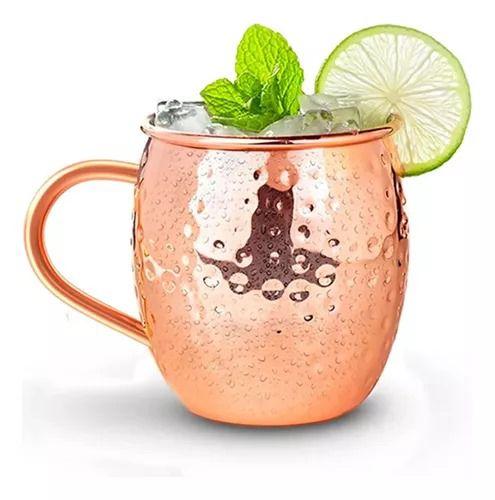 Imagem de Jogo 50 Caneca Moscow Mule Alumínio Cobre Bronze Drinks Bar 500ml