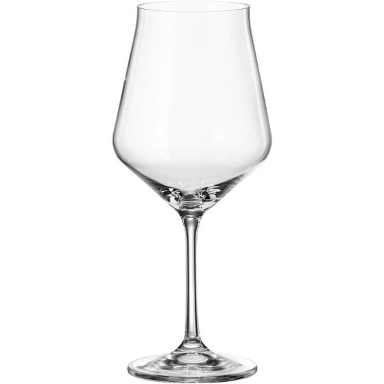 Imagem de JOGO 6 BOHEMIA LIDA TAÇA VINHO 23x10x10cm 580ml CRISTAL TRANSPARENTE